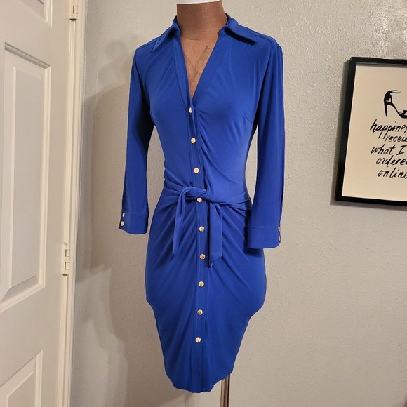 Cache Snap Front Bodycon Dress - Picture 1 of 12